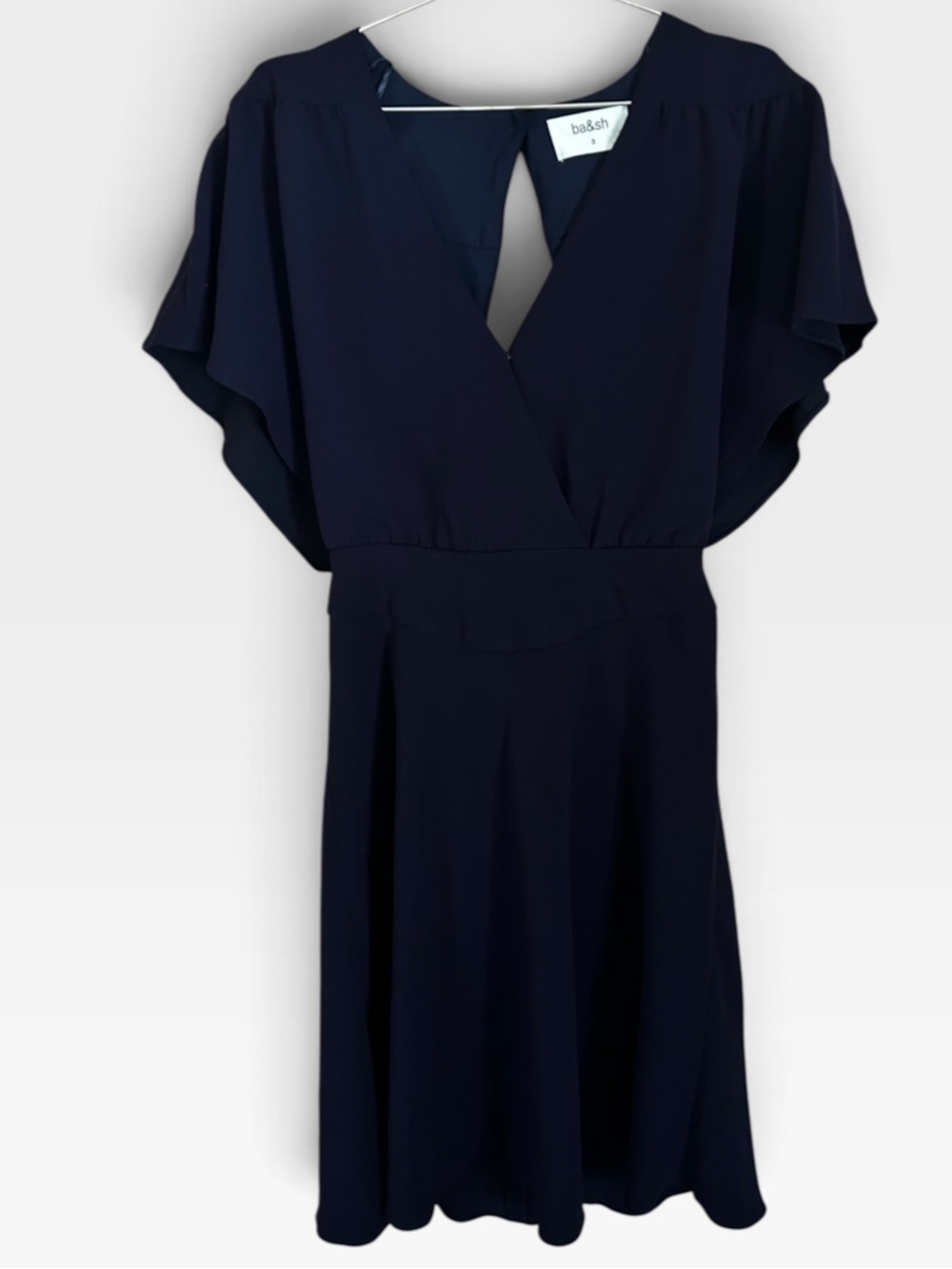 ba&sh Siranda dress short flutter sleeves, a V-neckline size 10 new with tags